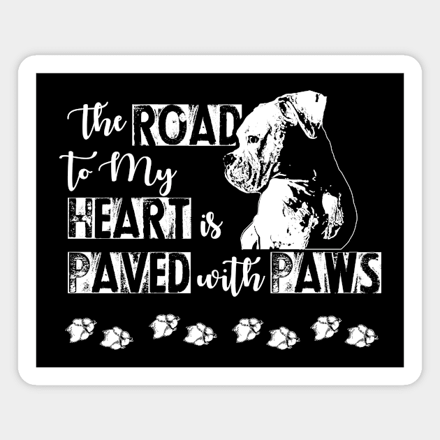 Paved with Paws Magnet by TAS Illustrations and More